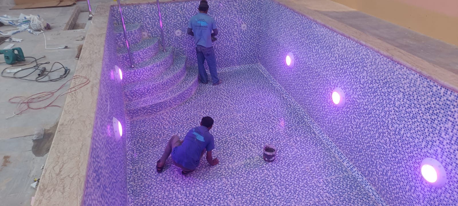 Energy-efficient pool lights enhancing the ambiance and safety of your pool area