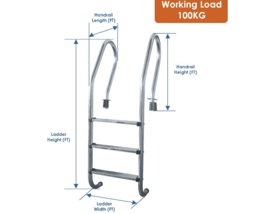 Durable pool ladder for easy pool access and safety